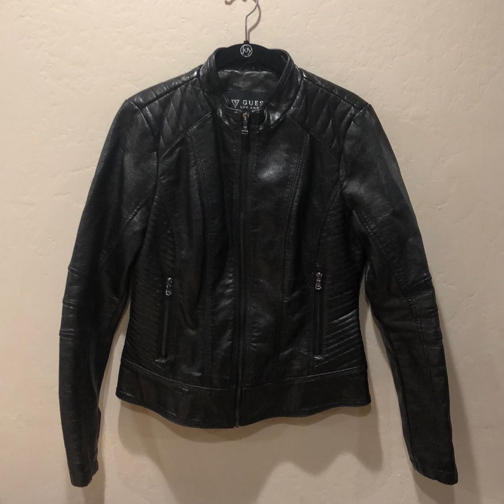 Guess Faux Leather Moto Jacket